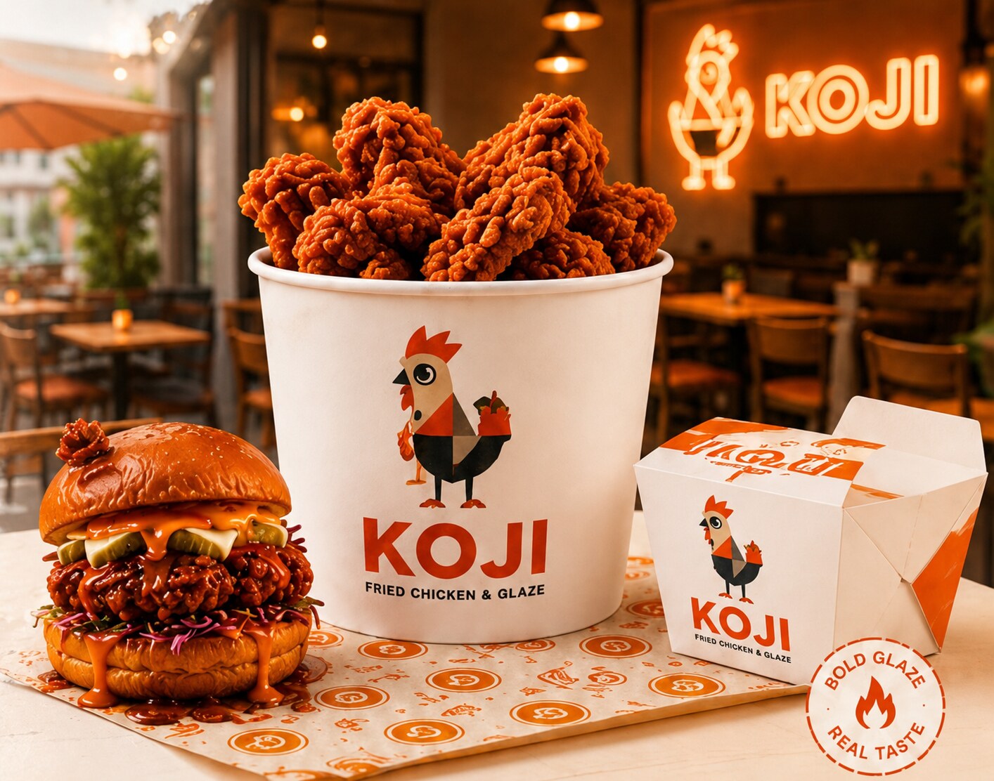 KOJI çıtır tavuk ve burger